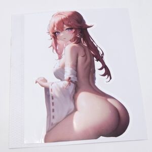 Hot Stuff Anime ✦ “What Are You Looking At” Vinyl Sticker ✦ Red White Waterproof